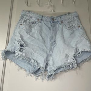Target light wash denim shorts size 8